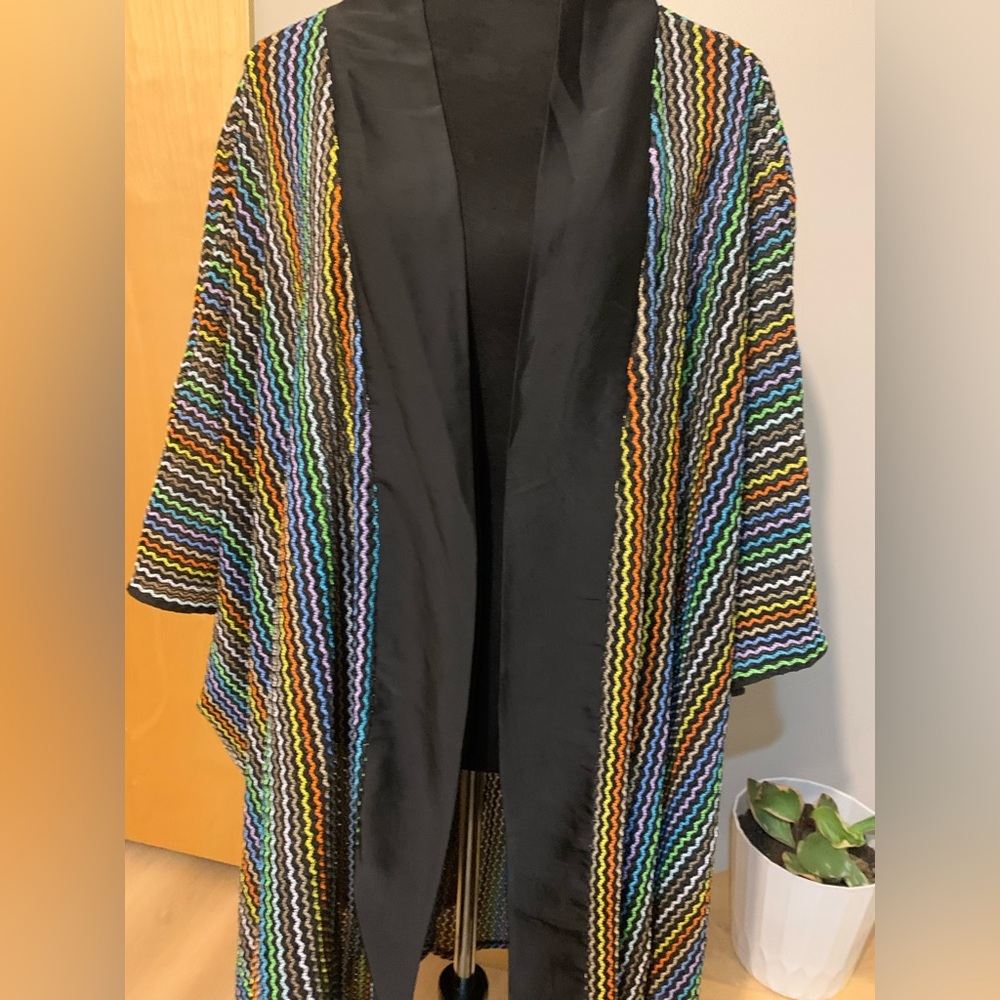 Multicolor Zigzag Patterned Women's Coverup - image 1
